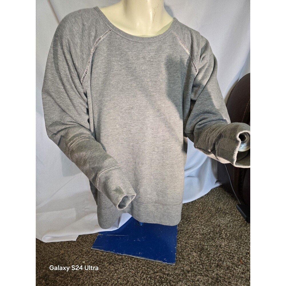 Gap Women's Gray Pointelle Crewneck Sweater; Size M